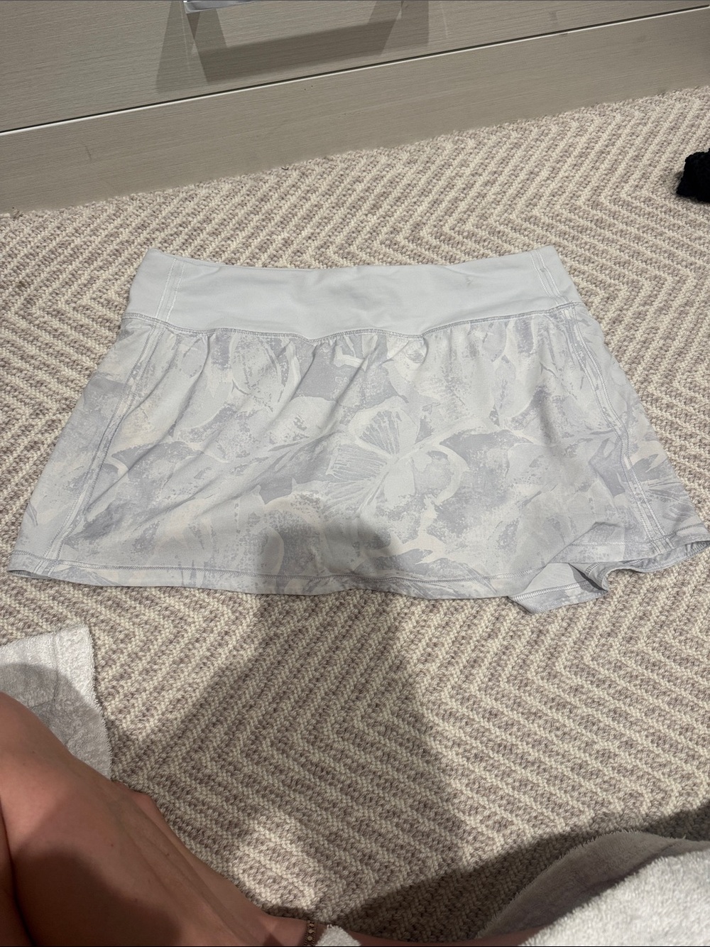 lululemon athletica Light Grey Floral Athletic Skort